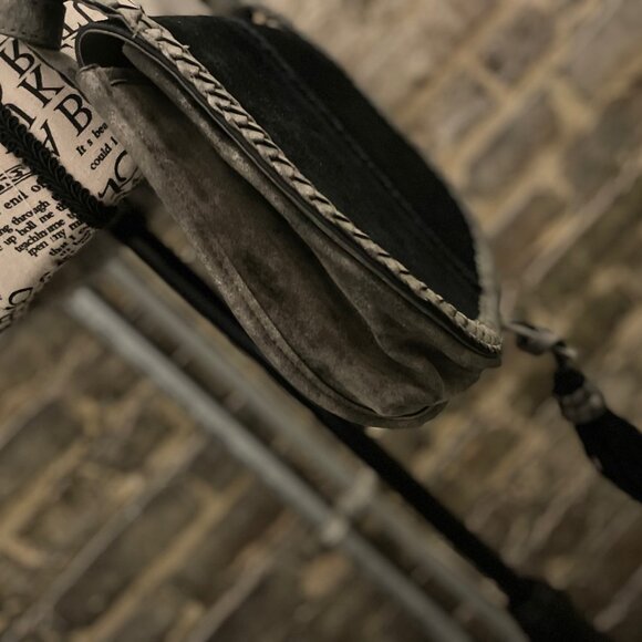 Steven by Steve Madden Black Suede & Metallic Silver Purse (Never Used) - Picture 13 of 15